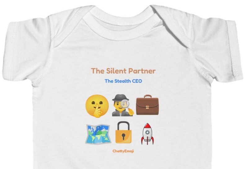 Baby Bodysuit with Playful Emoji Message - The Silent Partner immagine 3