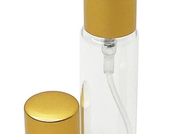 Refillable 10ml Glass Perfume Bottles, Pack of 25, Aluminum Spray Nozzle (6 Cap Colors), FREE Shipping