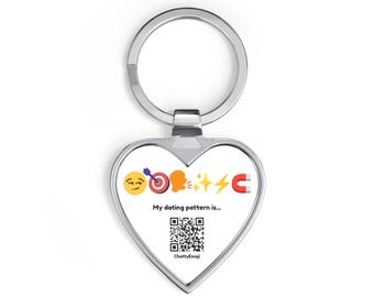 Heart Keychain with Emoji Dating Pattern - The "Ritz" Formula