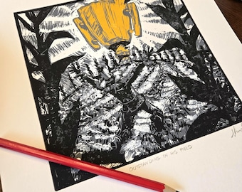 Outstanding Scarecrow - Limitd Signed Linocut (1/25)