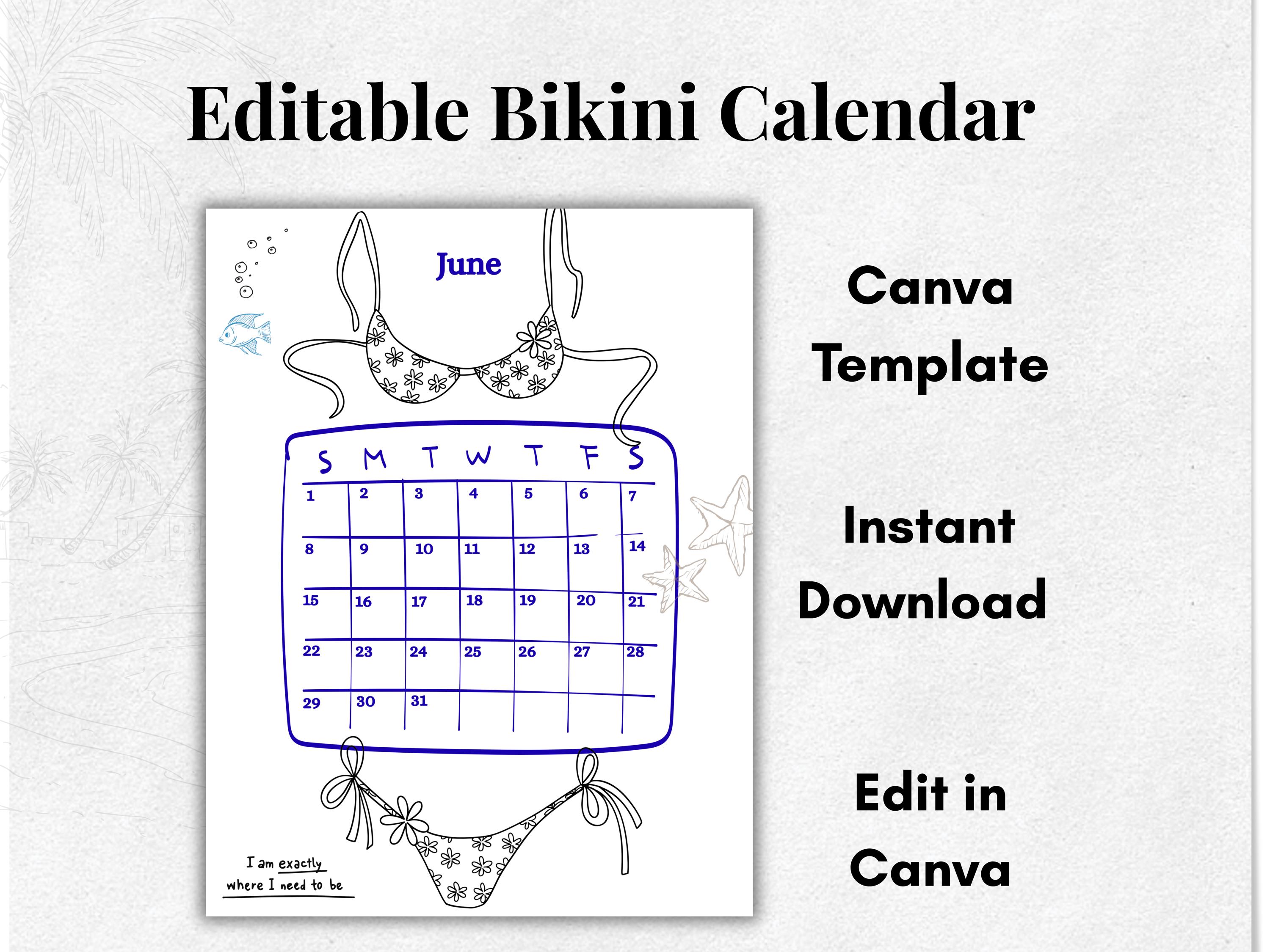 Swimsuit calendar - Etsy 日本