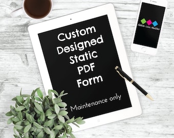 Maintenance Only for Custom Designed PDF Form - Customized PDF Printable Form - Small Business Form PDF - Business Form - Order Tracker Form