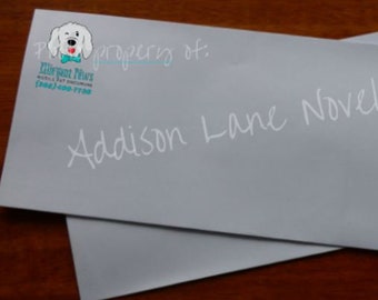Custom Printed Return Address Envelopes for size 10 business envelopes for stationary or business use envelopes using your logo and/or name.