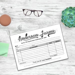 Custom Designed 2-Part Carbonless Order Form in quarter size 4.25 x 5.5 printed in Booklet Form Use Logo for Personalized Receipt Book image 5