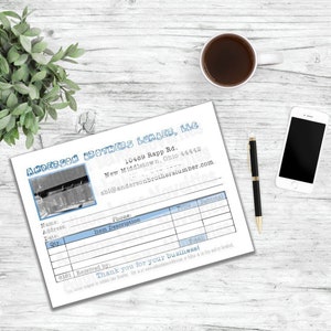 Custom Designed 2-Part Carbonless Order Form in quarter size 4.25 x 5.5 printed in Booklet Form Use Logo for Personalized Receipt Book image 3