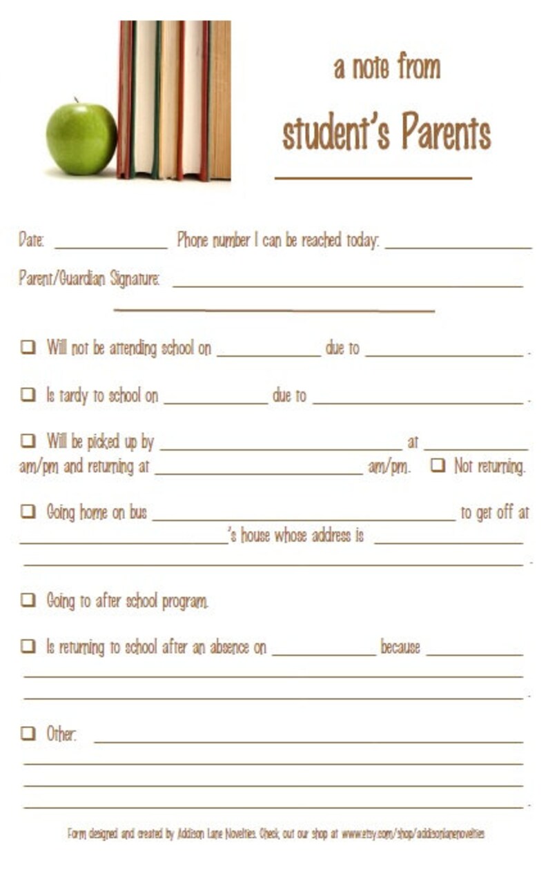 Customize Note To School Notepads | Addison Lane Novelties