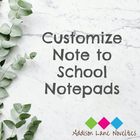 Custom Back to School Form - Custom Note To School Pad - Custom Excuse Note - Custom Absence Note - Custom School Notepad - Form For School