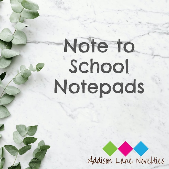 Back to School Form - Parent To Teacher Notes - Teacher Note - Form for School - School Absence - Excuse Notepad - Note To Teacher