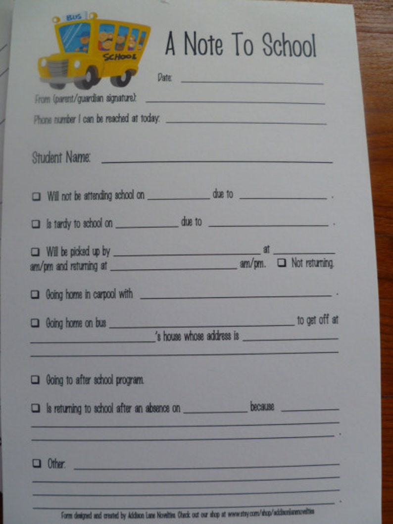 Note To School Notepads | Addison Lane Novelties