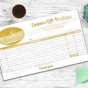 Custom Designed 2-Part Carbonless Order Forms in our Half Size 8.5 x 5.5 Printed in Booklet Form Use Logo for Business Receipt Book image 9
