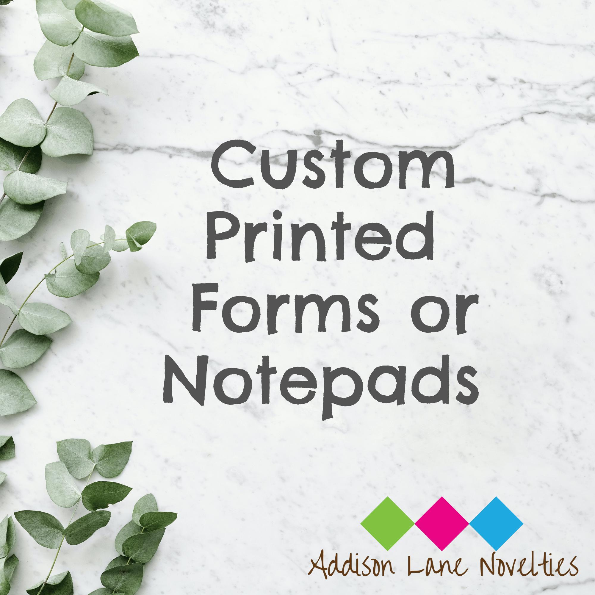 Custom Printed Notepads - Custom Printed Forms - Custom Notepads ...