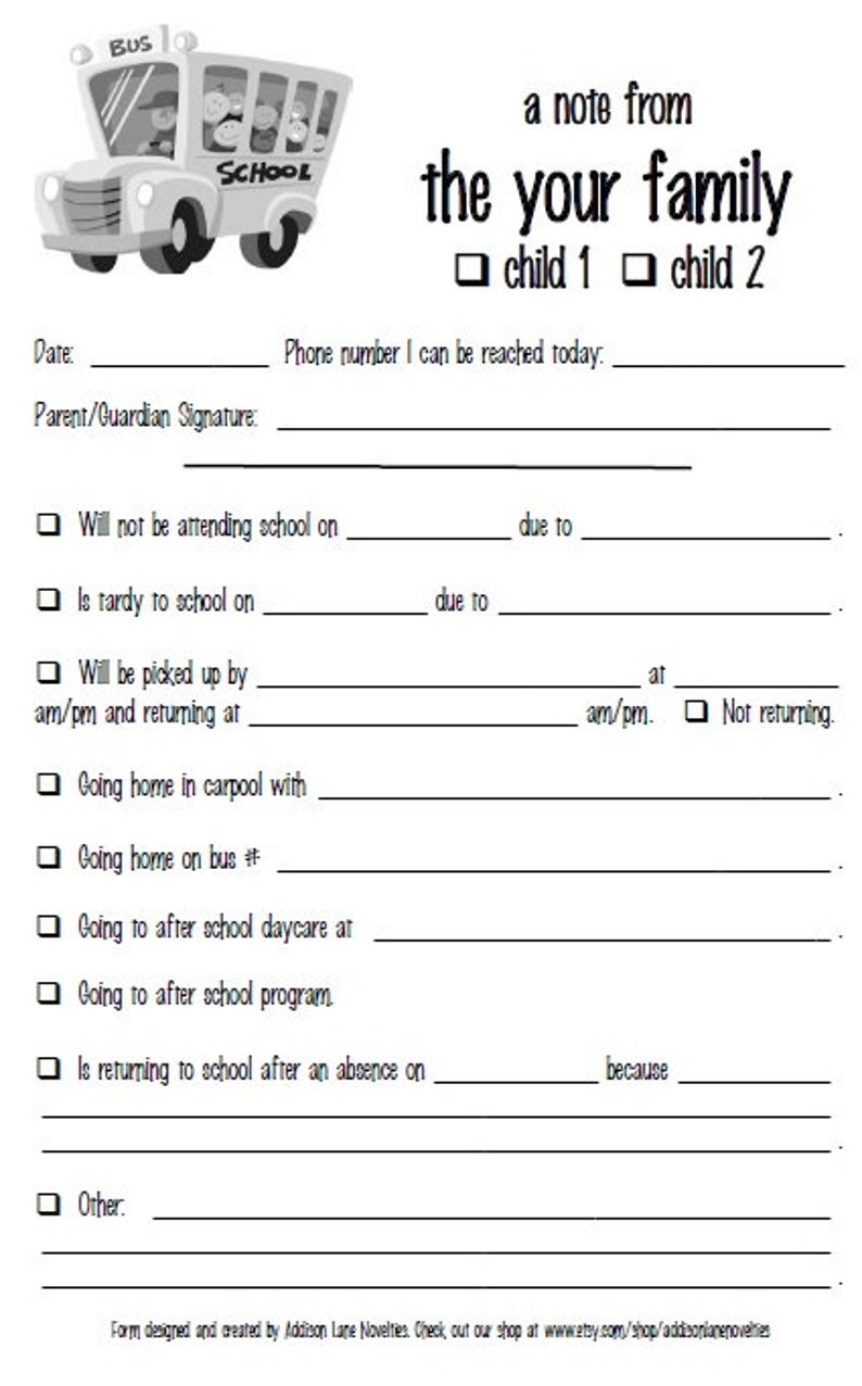 Customize Note To School Notepads | Addison Lane Novelties