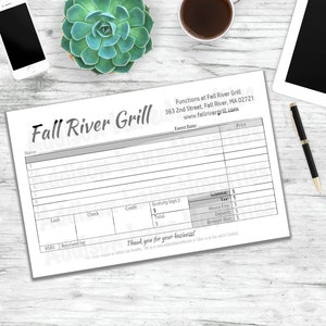 Custom Designed 2-Part Carbonless Order Forms in our Half Size 8.5 x 5.5 Printed in Booklet Form Use Logo for Business Receipt Book image 10