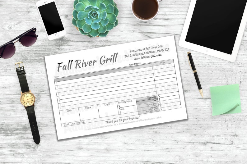 Custom Designed 2-Part Carbonless Order Forms in our Half Size 8.5 x 5.5 Printed in Booklet Form Use Logo for Business Receipt Book image 10