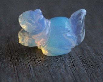 Opalite Stone Squirrel Figurine