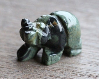 Kambaba Jasper Stone Bear Figurine F307