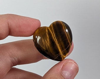 Tigers Eye Bead Heart Shaped 25 mm Stone Focal A22-400