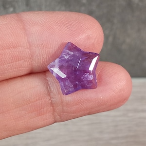 Amethyst Star Crystal Faceted Bead approx. 13 x 14 x 6.5 mm F250 image 1