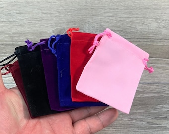 3x3 Inches Felt Gift Gemstone Pouch