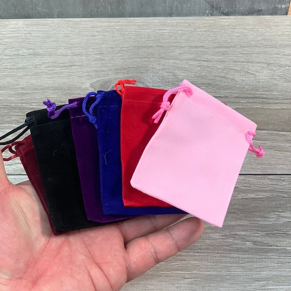 3x3 Inches Felt Gift Gemstone Pouch