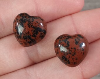Mahogany Obsidian Heart Puffy 15 mm Shaped Stone