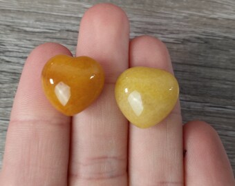 Golden Quartz Puffy 15 mm Heart K228