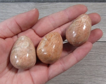 Peach Moonstone Egg Shaped Stone