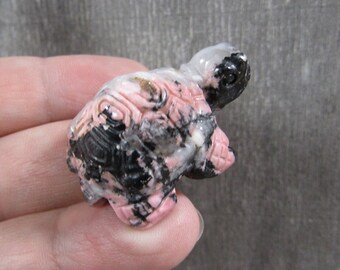 Rhodonite Turtle Figurine Fig241