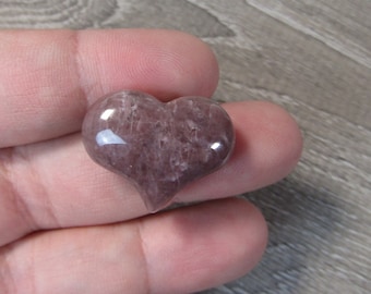 Strawberry Quartz Puffy Stone Heart K41