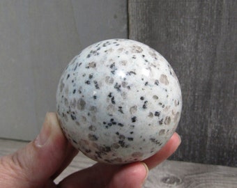 Sesame Kiwi Jasper Sphere 11.1 ounce and 61 mm #7582 cc