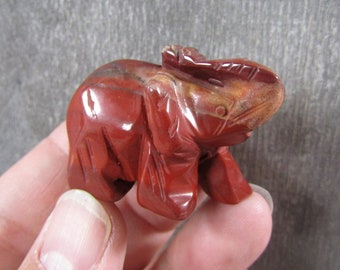 Red Jasper Elephant 1.5 inch plus Figurine Fig151