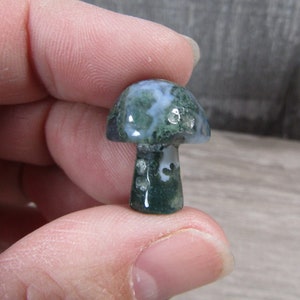 Moss Agate Small Fairy Mushroom F 272