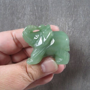 Aventurine Elephant Stone 1.5 inch plus Figurine Fig180