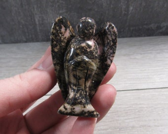 Rhodonite Angel Figurine 2 inch Fig 7