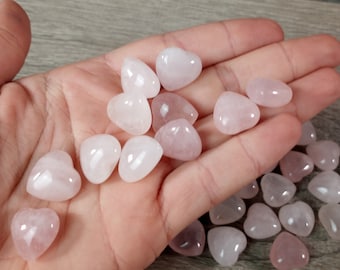 Rose Quartz Puffy 15 mm Heart