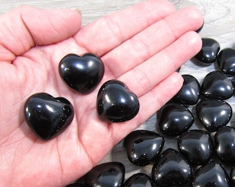 Obsidian Stone Puffy 25 mm Heart K274