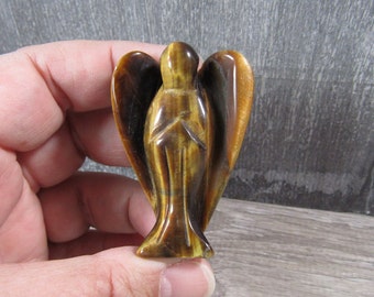 Tiger's Eye Stone Angel Figurine 2 inch Fig131