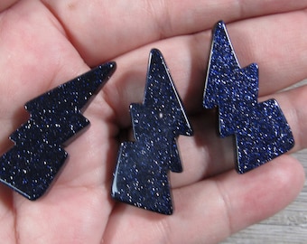 Blue Goldstone Lightning Bolt FF55