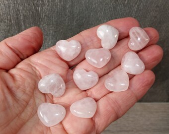 Rose Quartz Small Stone 17 mm Heart with Flat Back K255