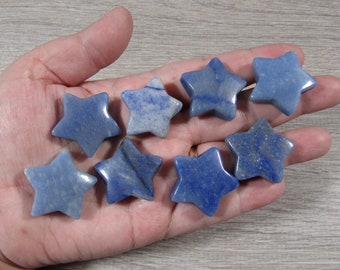 Blue Quartz Star 26 mm Shaped Stone