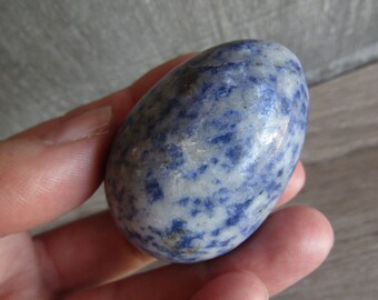 Blue Spot Stone Shaped Egg #1146 cc