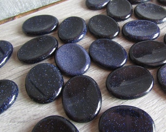 Blue Goldstone Worry Stone