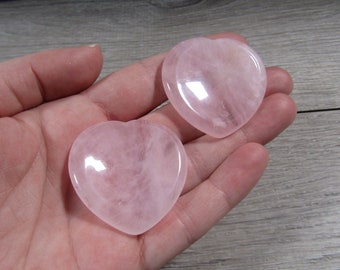 Rose Quartz Heart Worry Stone E6