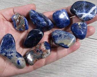 Sodalite Tumbled Stone 1 inch + Tumbled Stone