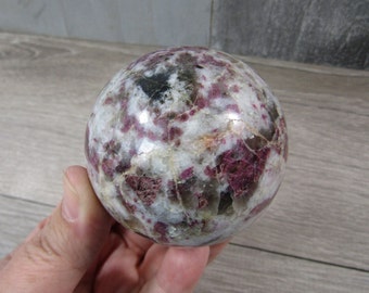 Pink Tourmaline in Quartz Sphere 11.4 oz 61 mm Crystal Ball