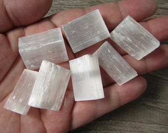 Selenite Raw TV Stone 1 inch approx.