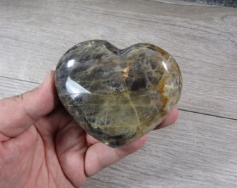 Black Moonstone Heart 7.9 oz Shaped Stone