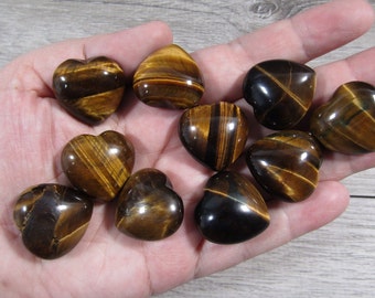 Tiger's Eye Heart Puffy 25 mm Shaped Stone