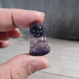 Fluorite Buddha Bead Stone Figurine image 1