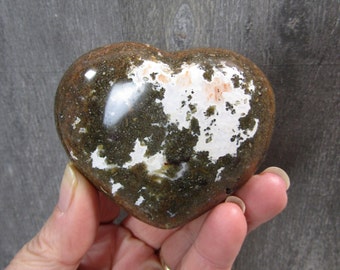 Ocean Jasper Heart 7.3 oz Shaped Stone